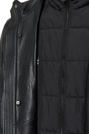 Nathan Men's Black Leather Coat | Derimod