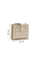 Women's Yellow Metallic Wallet | Derimod