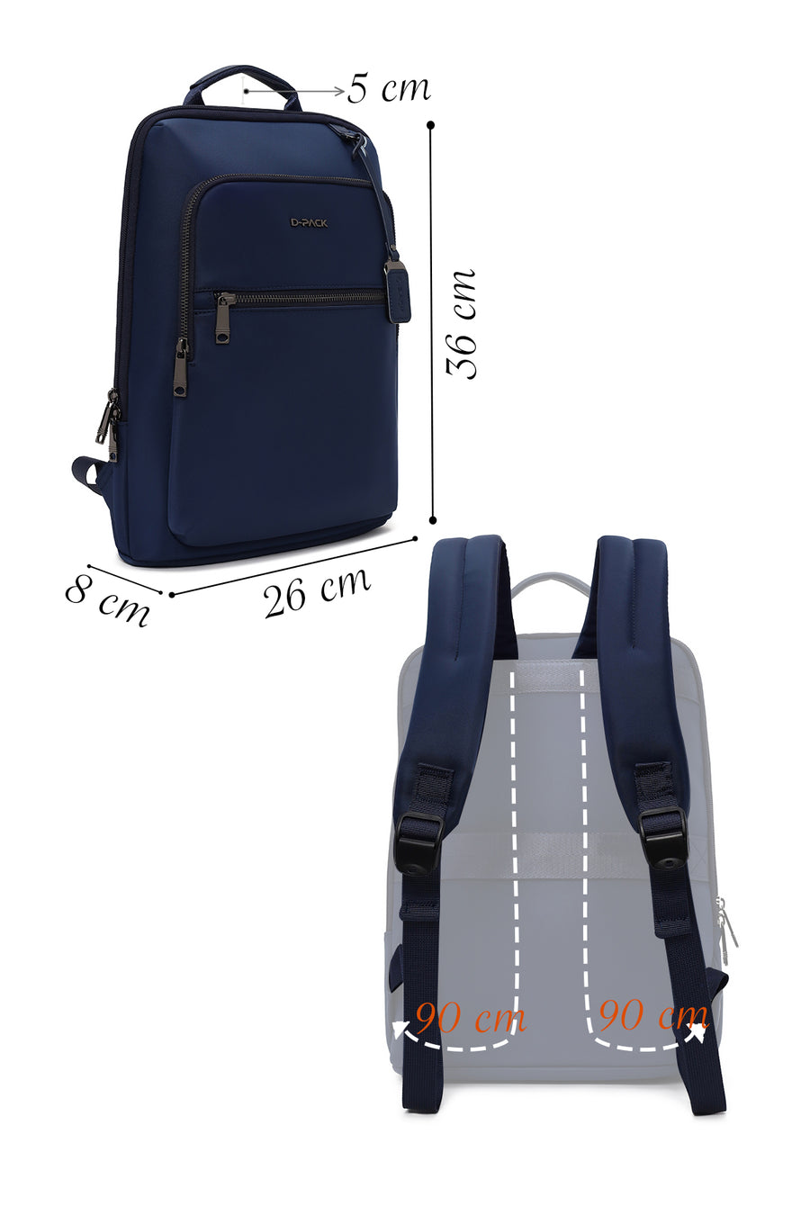 D-Pack Unisex Blue Backpack