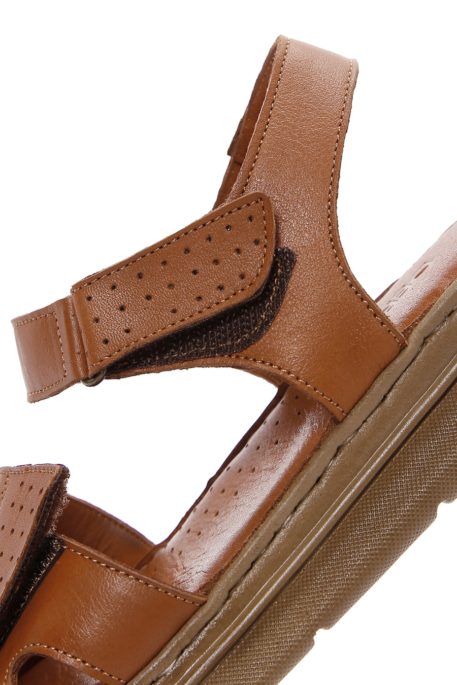 Kadın Taba Deri Comfort Sandalet