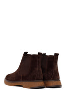 Male Brown Suede Chelsea Boots | Derimod