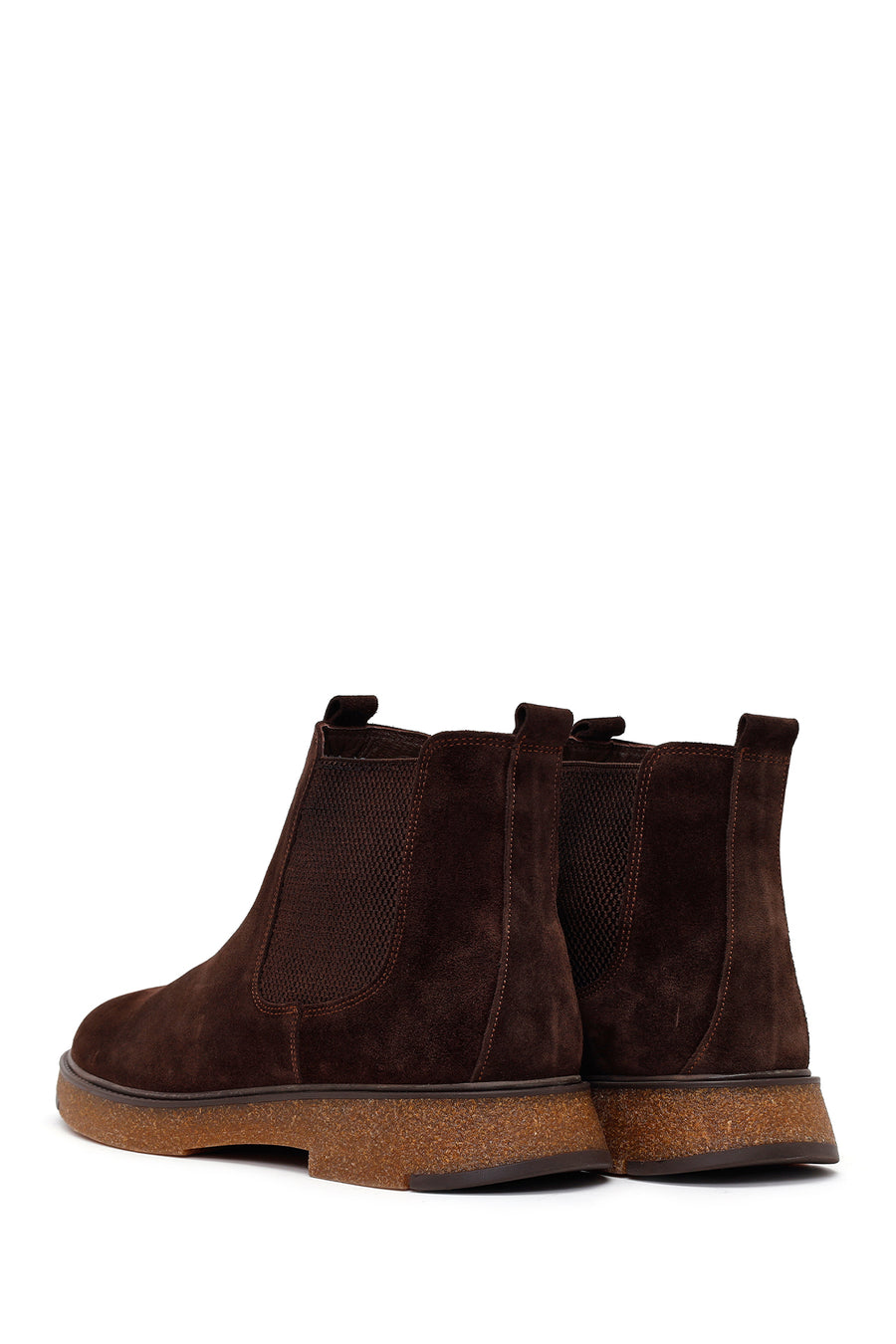 Male Brown Suede Chelsea Boots