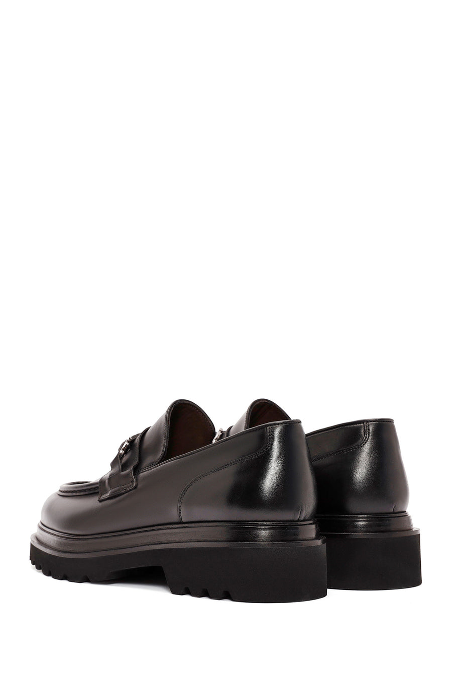Erkek Siyah Deri Casual Loafer