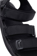 Men's Black Fabric Sandals | Derimod