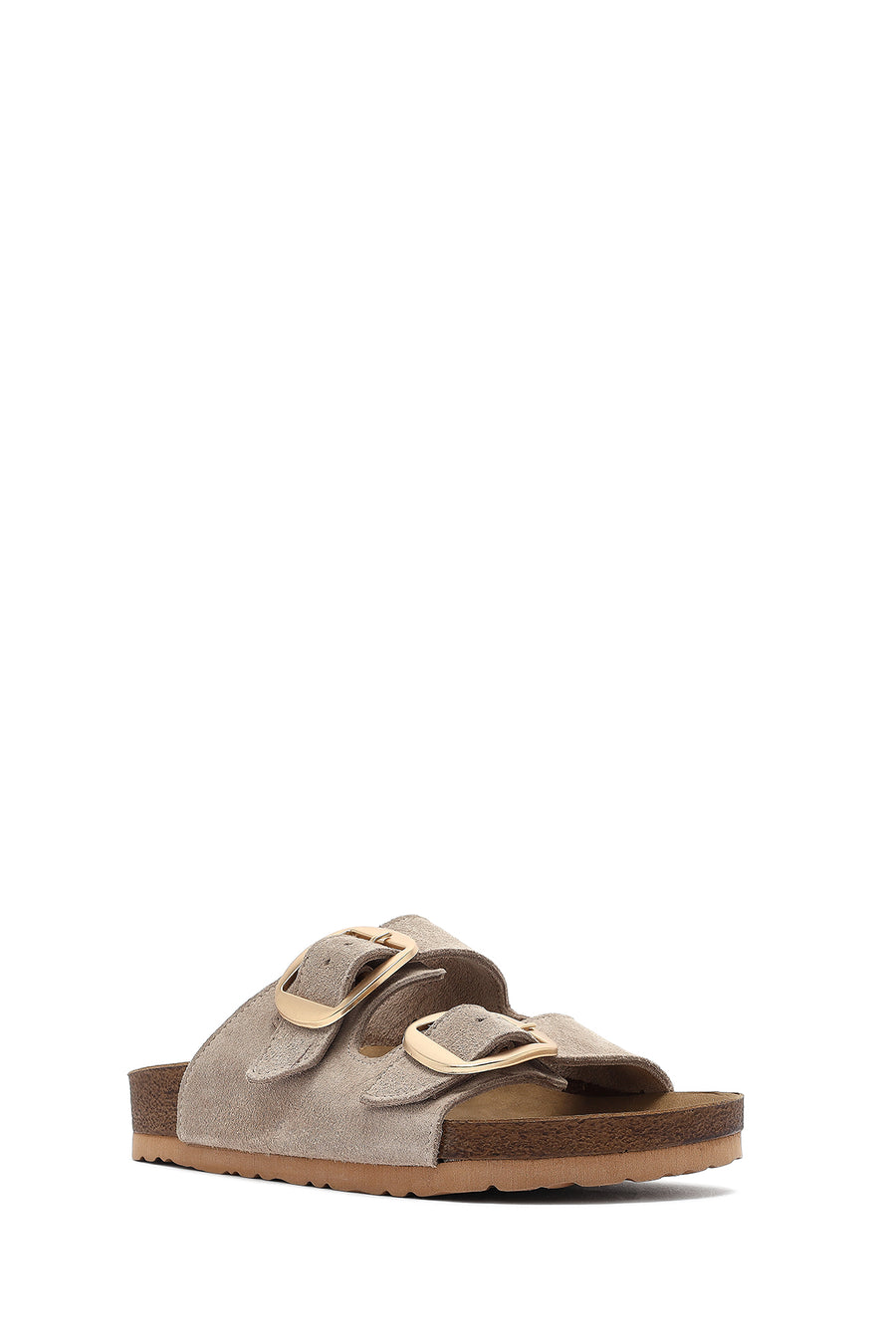 Women's Mink Buckled Suede Leather Slippers