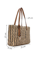 Women's Beige Straw Shoulder Bag | Derimod