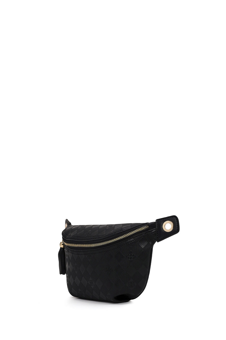Woman Black Printed Waist Bag