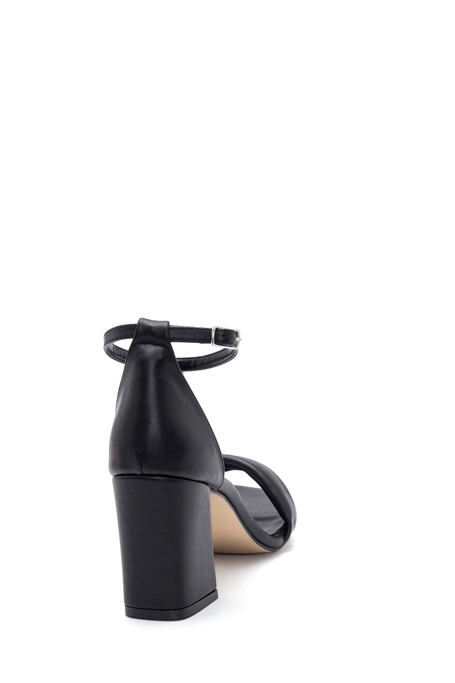 Women's Black Thick Heeled Sandals