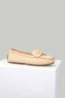 Beige Women's Leather Loafer | Derimod