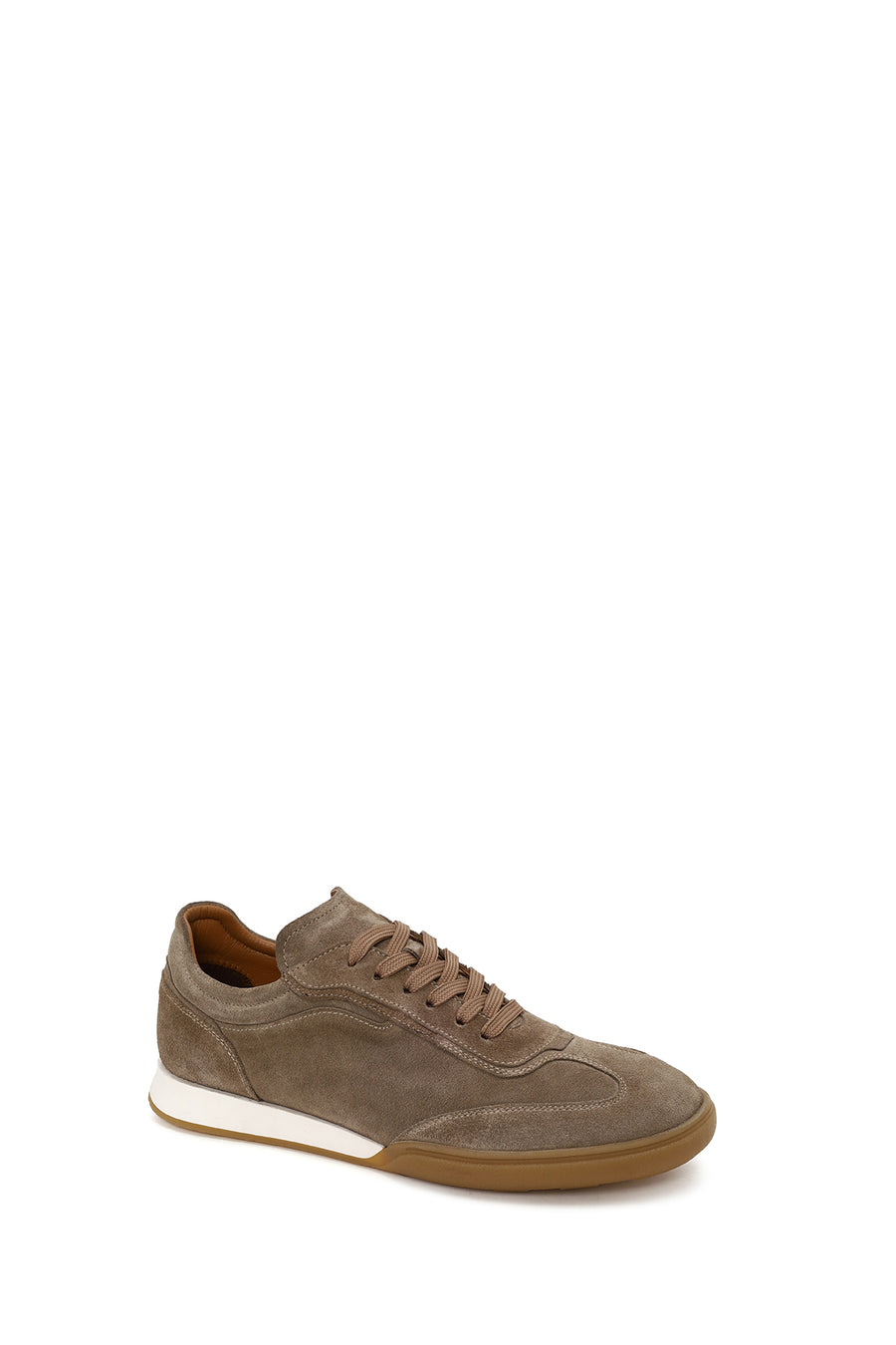 Male Beige Lace-up Suede Leather Sneaker
