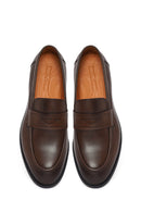 Erkek Kahverengi Deri Klasik Loafer | Derimod