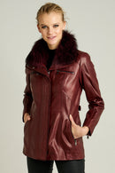 Emily Women's Leather Jacket | Derimod