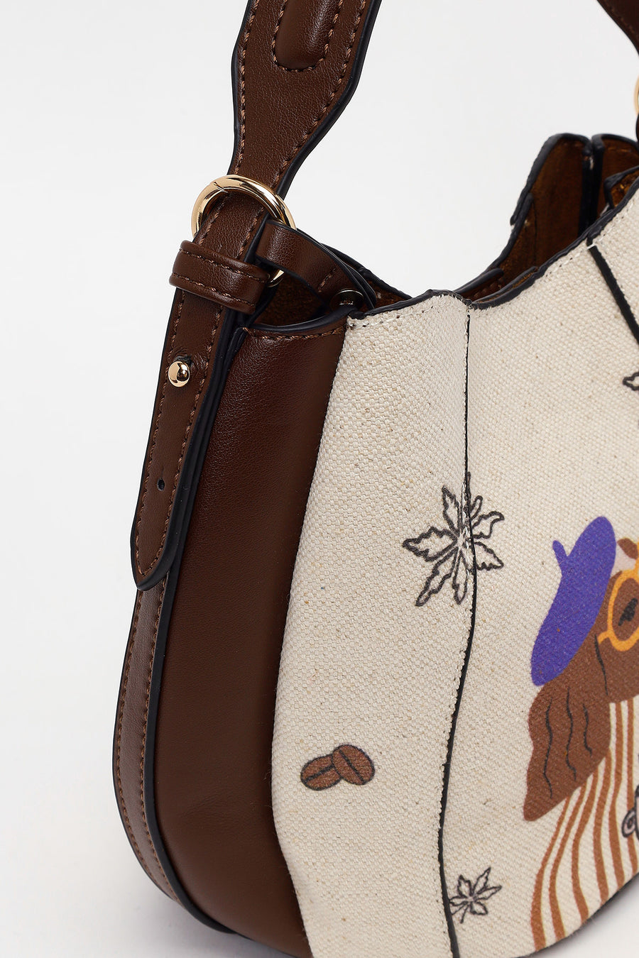 Woman Multicolored Patterned Shoulder Bag