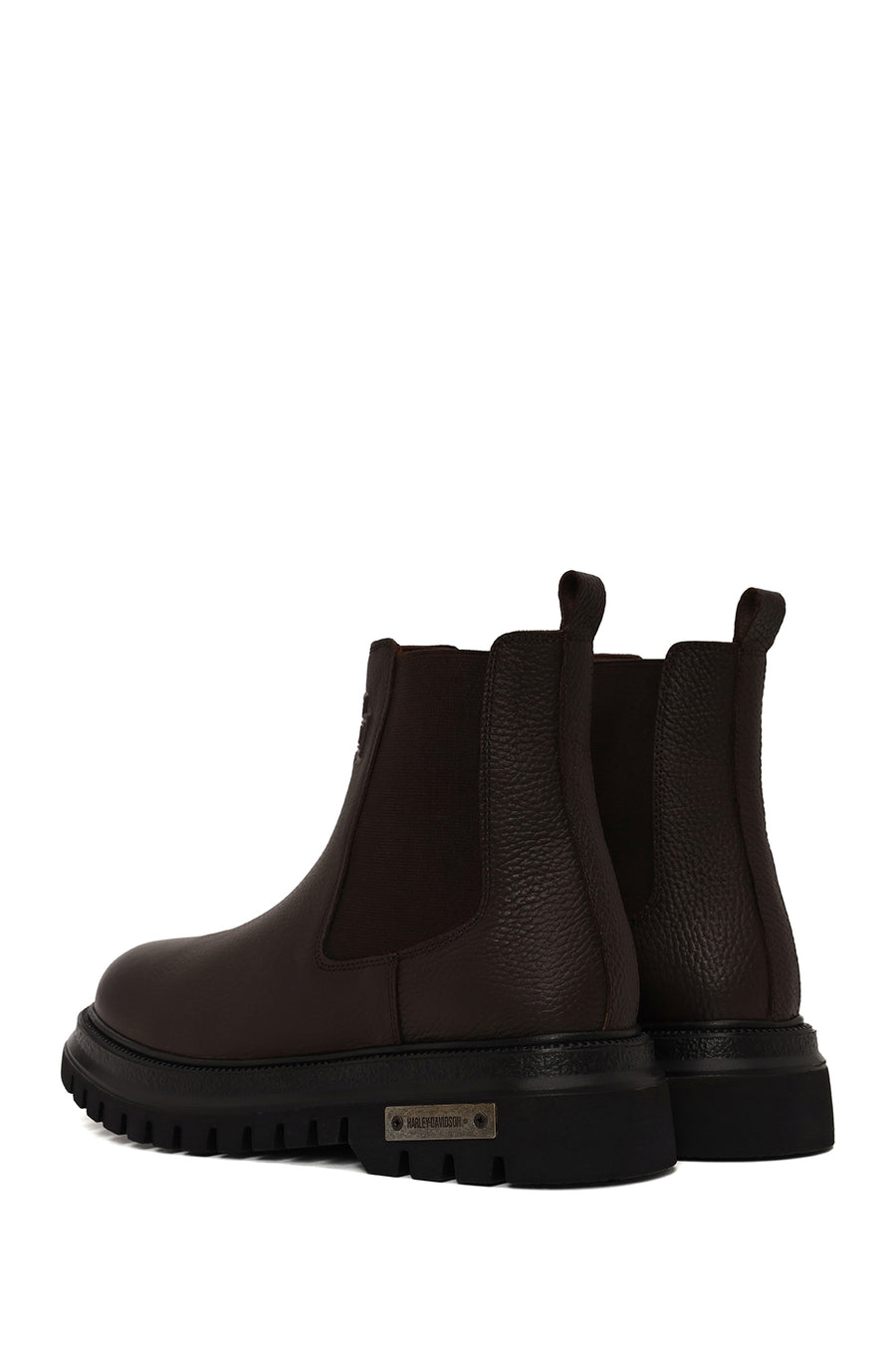 Harley Davidson Male Brown 12011 Thick-Soled Leather Chelsea Boots
