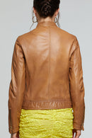 Aida Women's Leather Jacket | Derimod