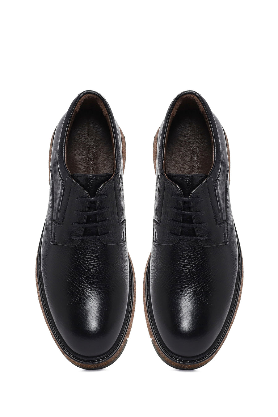 Male Black Lace-up Leather Casual Shoes