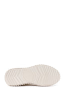 Woman White Lace-Up Patterned Thick-Soled Fabric Sneaker | Derimod