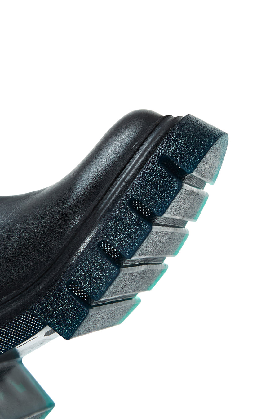 Women's Black Thick Soled Leather Boots