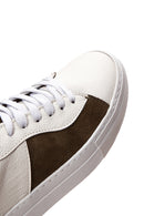 Women's Beige Leather Sneaker | Derimod