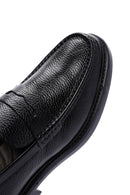 Men's Black Leather Casual Loafer | Derimod