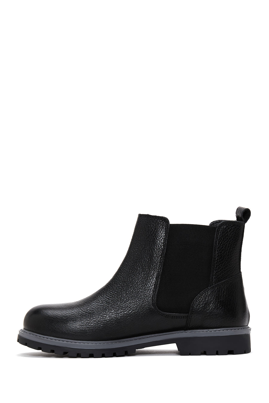 Women's Black Leather Chelsea Boots
