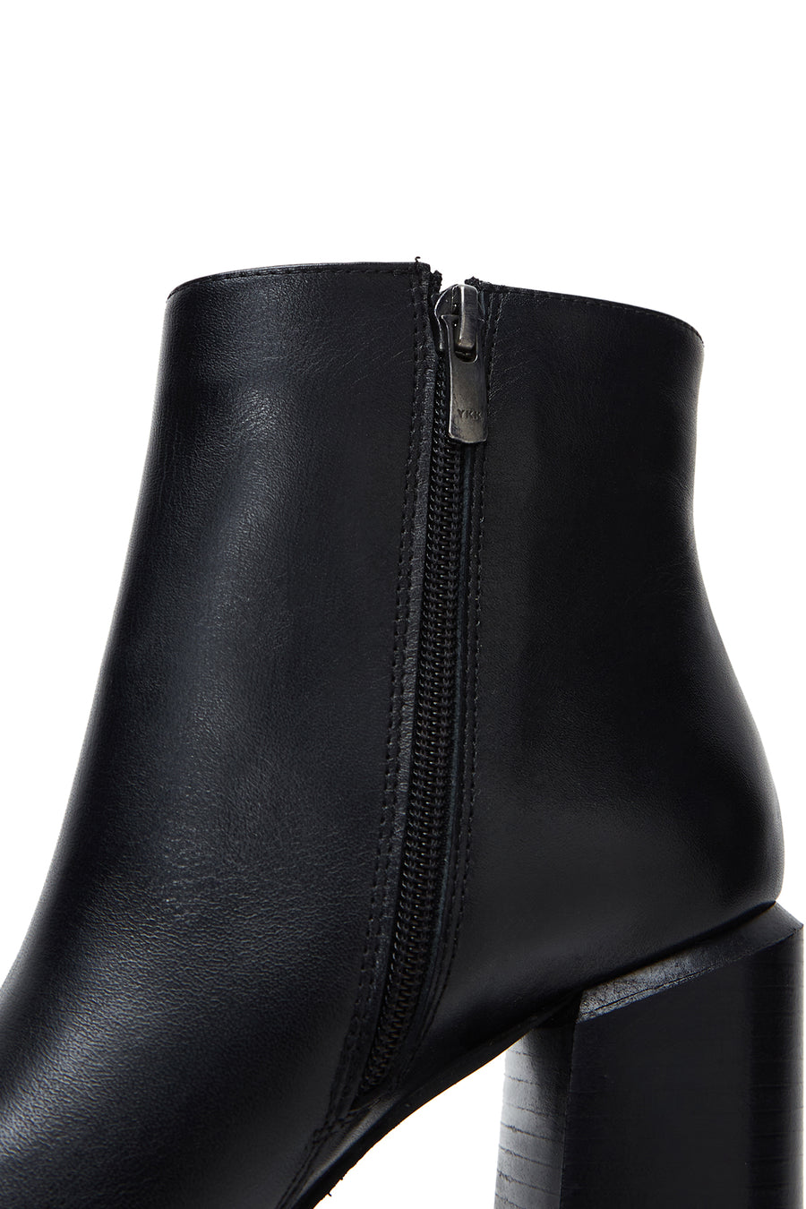 Women's Black Leather Heeled Classic Boots