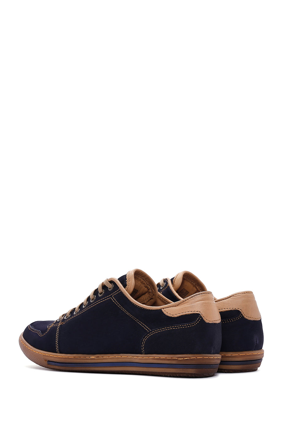 Erkek Lacivert Nubuk Deri Sneaker