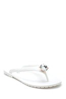 Women's Flip Flops with Stone Detail | Derimod