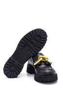 Women's Leather Chain Loafer | Derimod