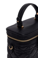 Woman Black Long-Strap Quilted Mini Shoulder Bag | Derimod