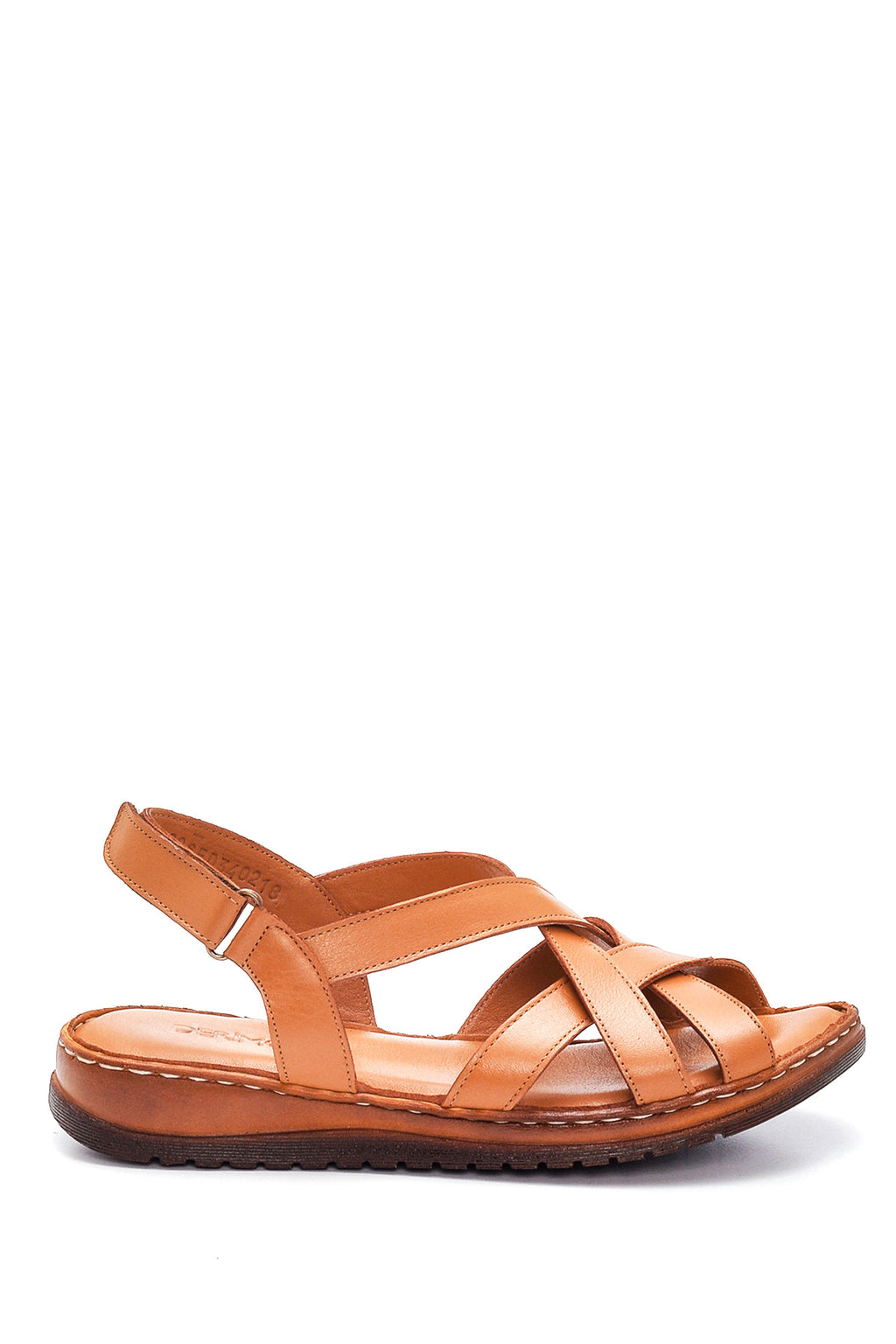 Kadın Taba Deri Comfort Sandalet