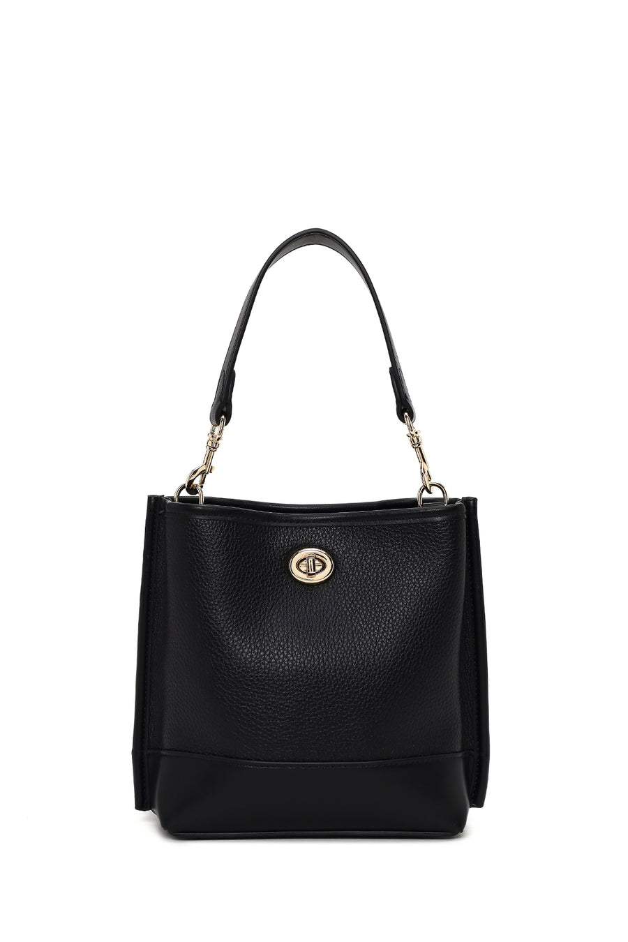 Woman Black Long-Strap Shoulder Bag
