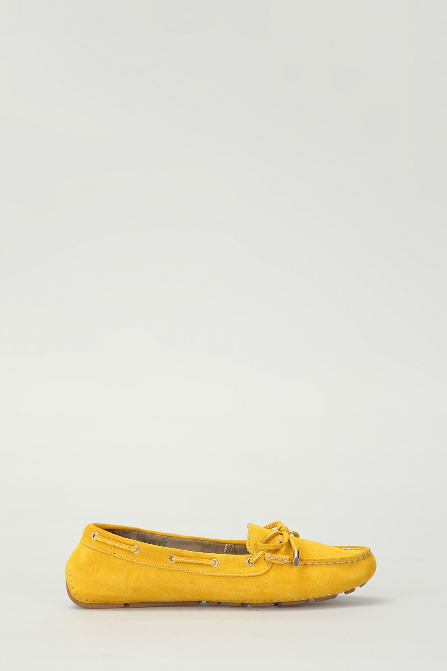 Suede Yellow Women's Leather Loafer