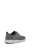 Geox Men's Gray Spherica Leather Casual Shoes | Derimod