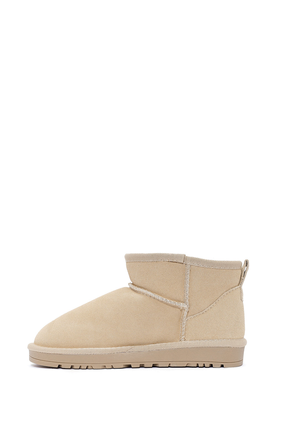 Women's Cream Short Suede Boots