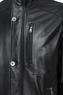 Nathan Men's Black Leather Coat | Derimod