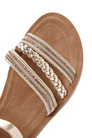 Women's Gold Ankle Strap Comfort Sandals | Derimod