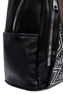Women's Black Printed Backpack | Derimod