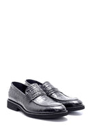 Erkek Deri Kroko Desen Klasik Loafer | Derimod