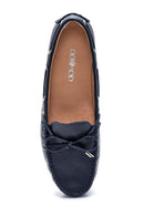 Women's Leather Bow Loafer | Derimod