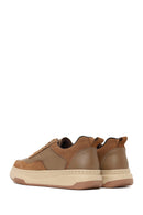 Male Mink Lace-Up Thick-Soled Leather Sneaker | Derimod