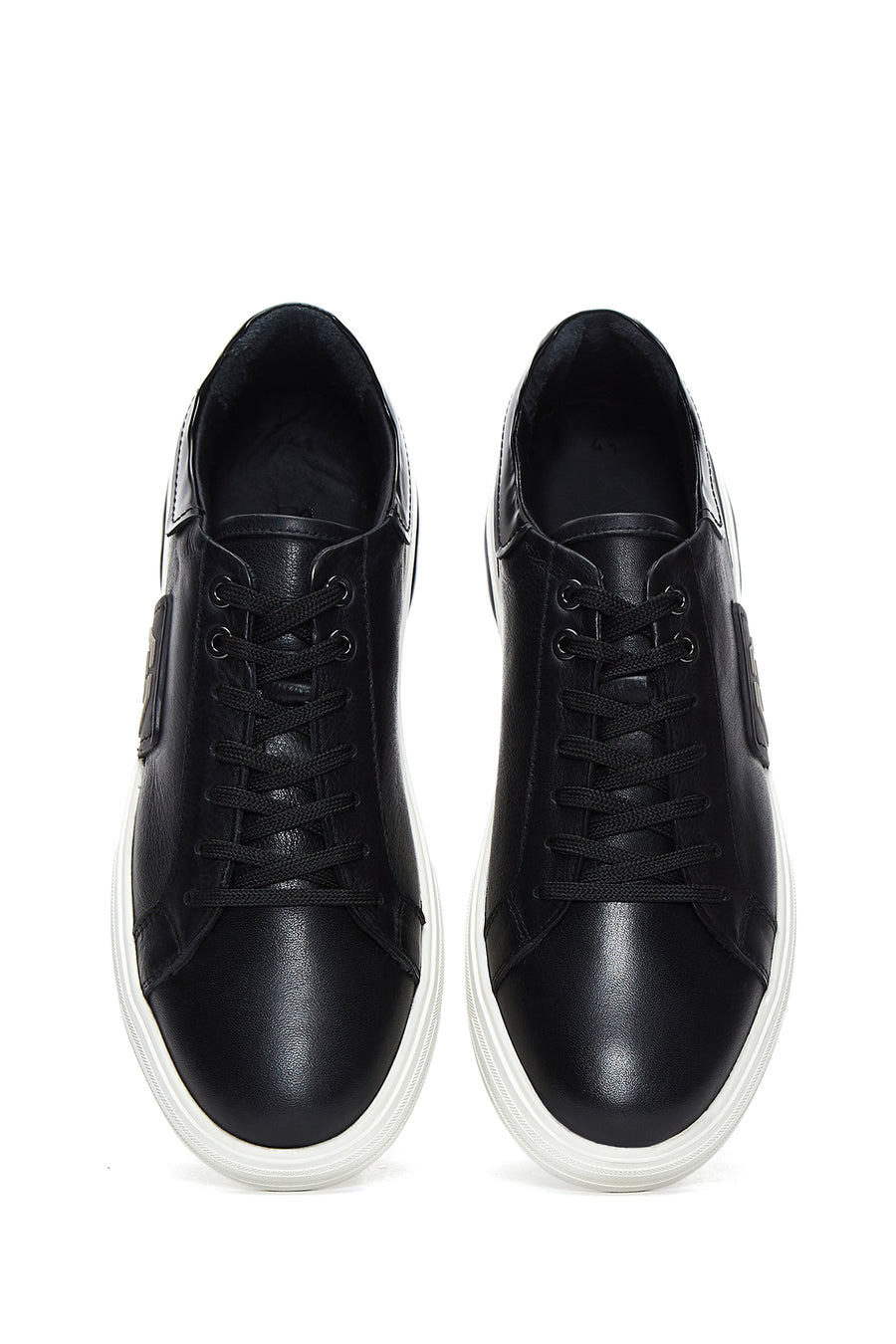 Erkek Siyah Deri Sneaker