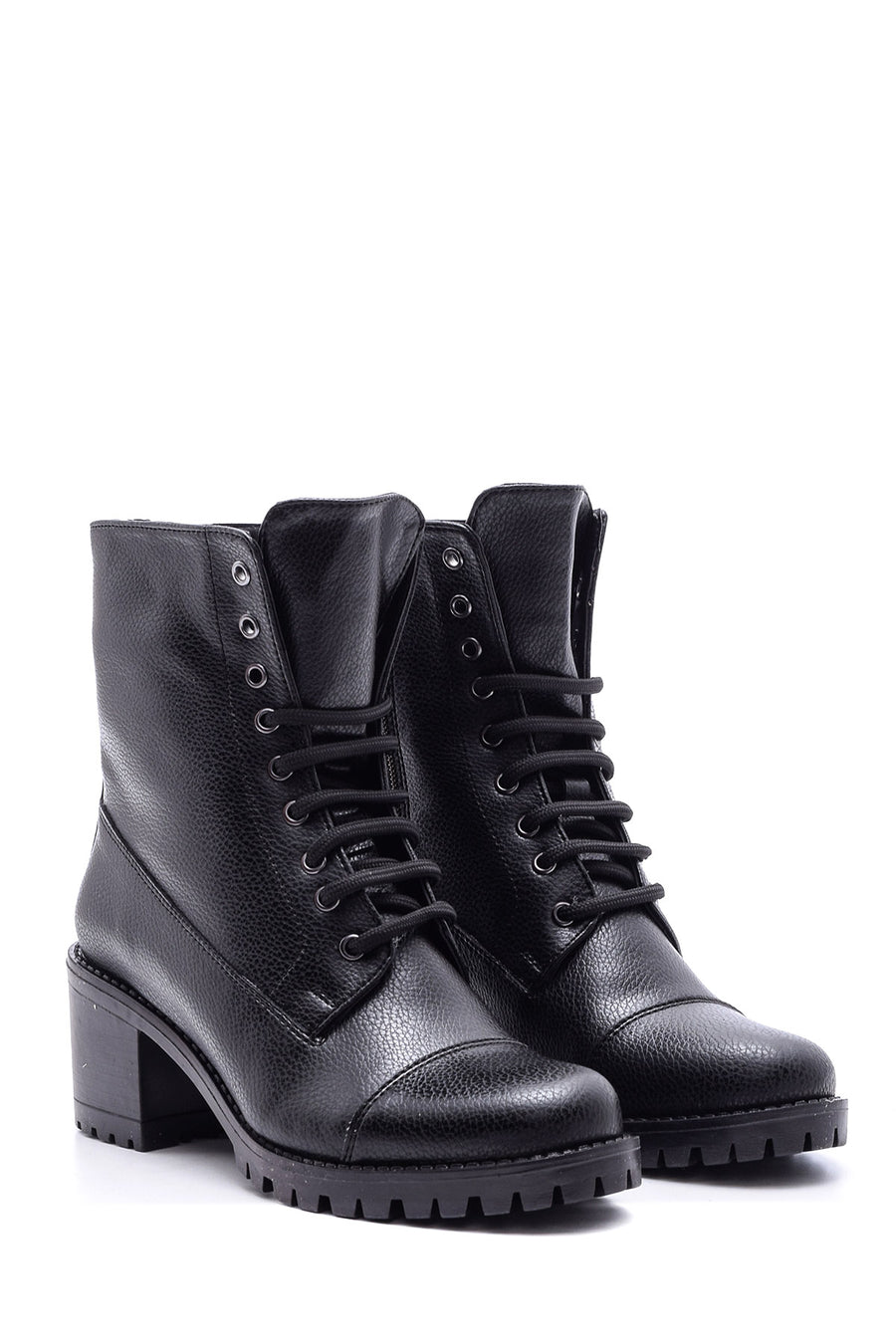 Women's Lace-Up Heeled Boots