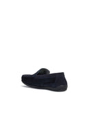 Geox Men's Navy Blue Ascanio Suede Leather Casual Loafer | Derimod