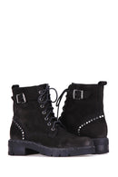 Buckle Women's Suede Boots | Derimod