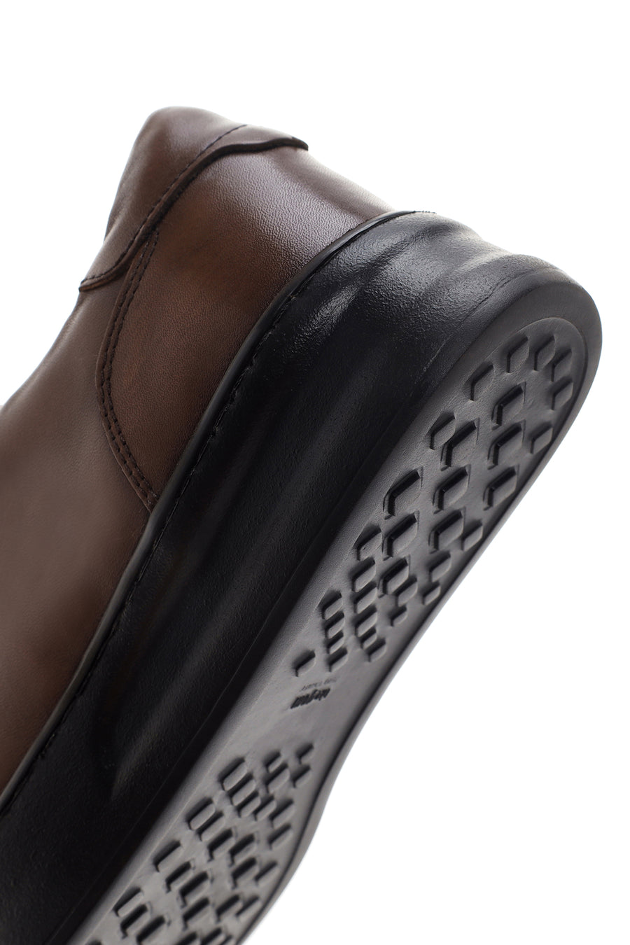 Men's Brown Lace-Up Leather Sneakers