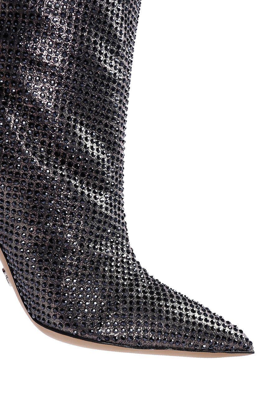 Women's Anthracite Stone Thin Heeled Leather Boots