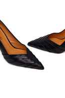 Kadın Siyah İnce Topuklu Deri Stiletto | Derimod