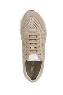Geox Women's Beige Sukie Lace-Up Fabric Sneaker | Derimod
