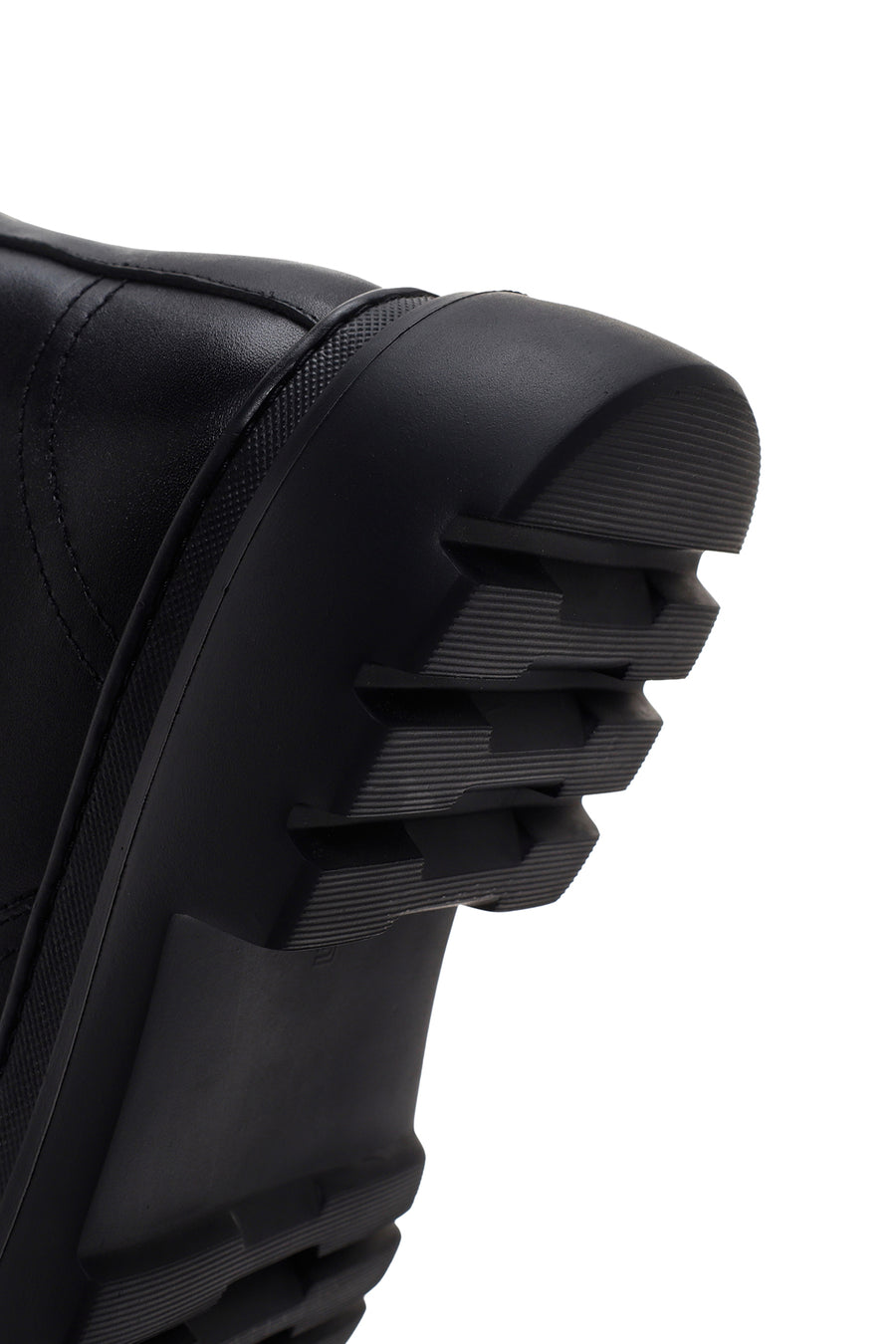 Men's Black Zippered Casual Leather Boots